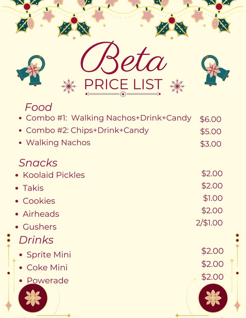 BETA Sell Day Price Flyer