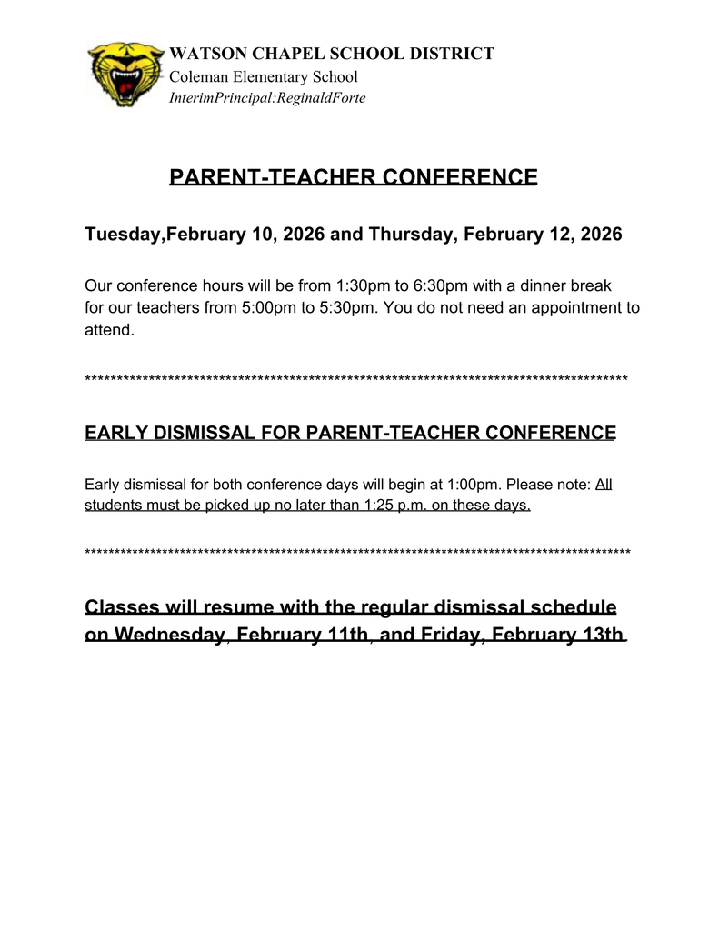 Parent Teacher Conference