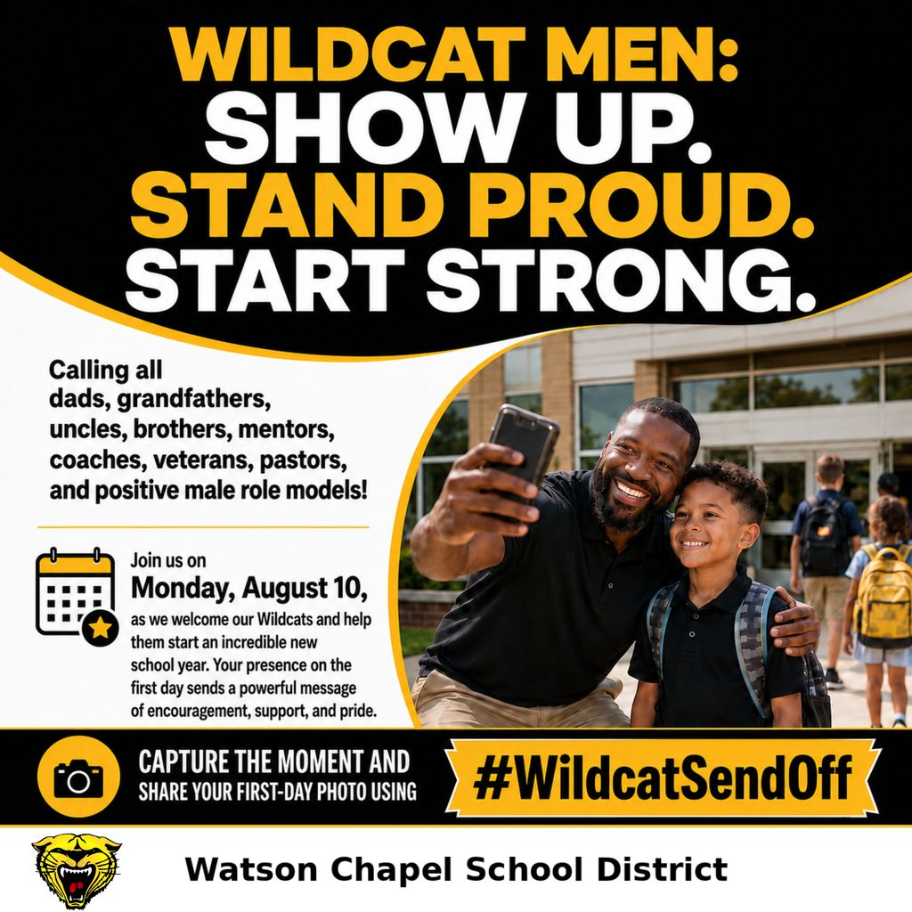 A poster invites men to join on a specific date for an event. It features a man and a boy smiling and posing for a photo.