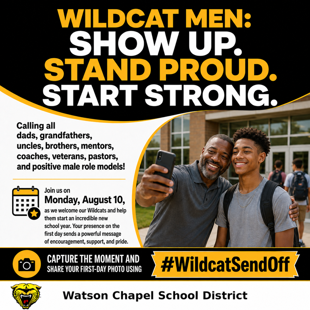 An older man and a student are smiling and taking a selfie outside a school building.