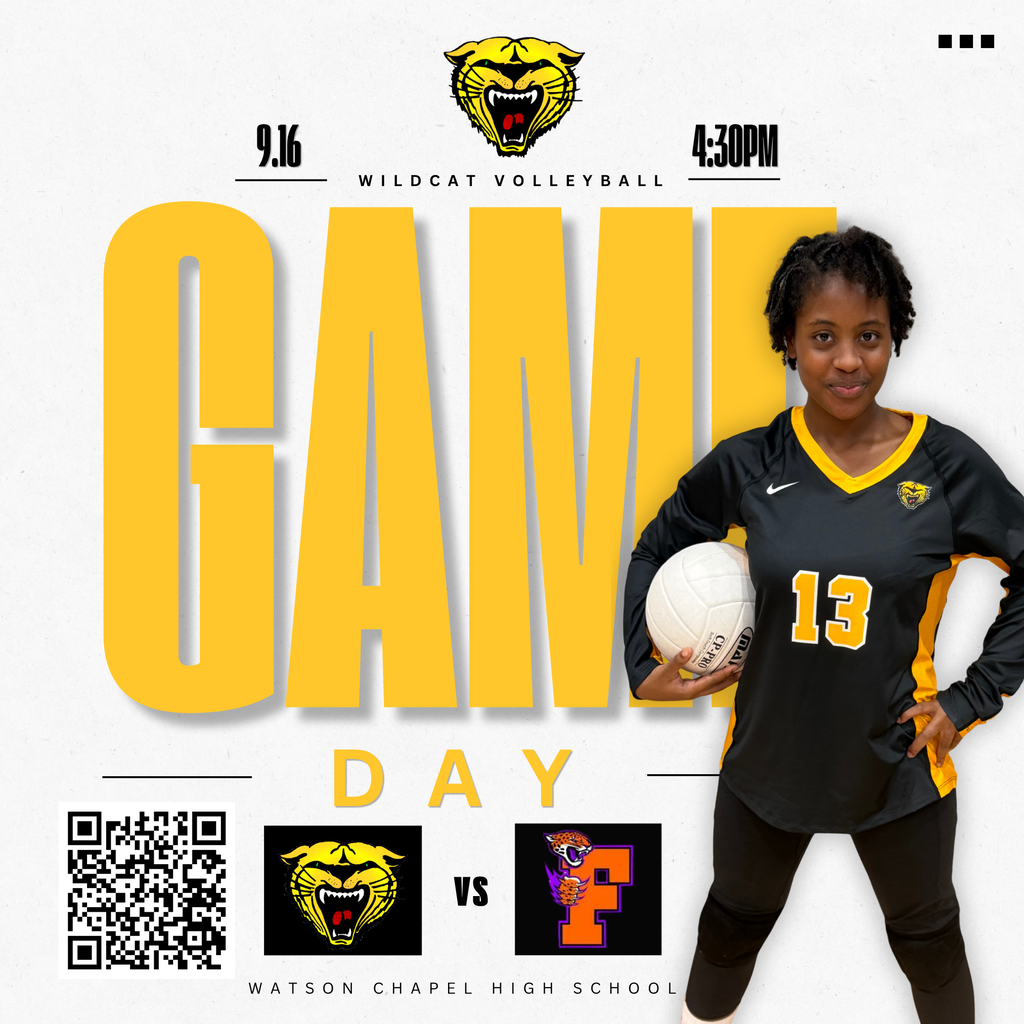 A sports flyer shows a player in uniform holding a ball. The title reads "GAME DAY." QR code and logos are below.