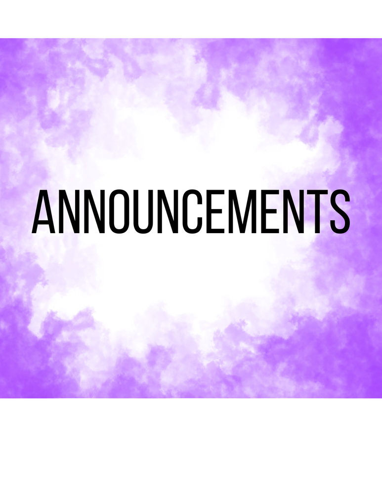 Announcements