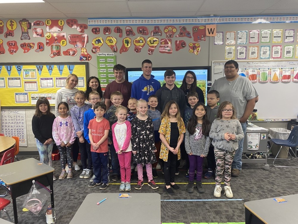 Seniors Enjoy Reading to First Grade Waubay School District 183