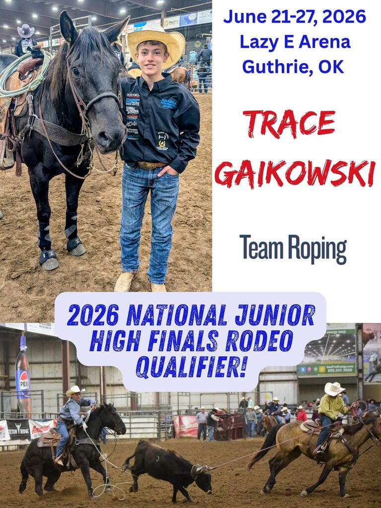 National Junior High Rodeo Qualifier, Trace