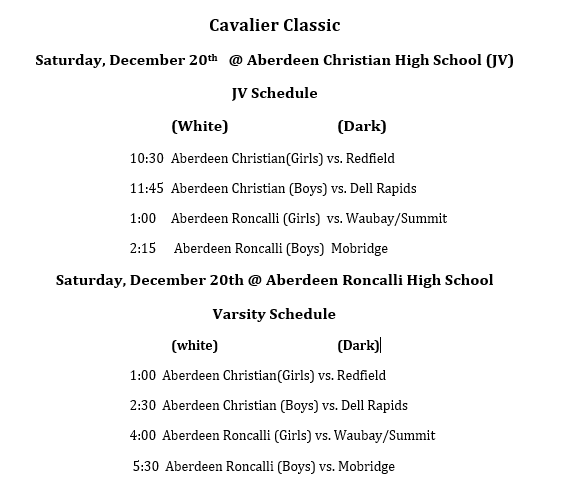 Basketball Schedule