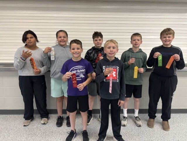 Students who placed in a jumping event.