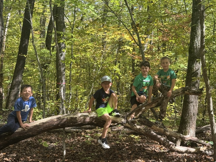 Mrs. Bement’s 1st grade enjoyed a beautiful fall afternoon at the school forest today!