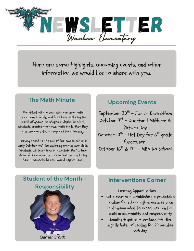 6th Grade Newsletter 