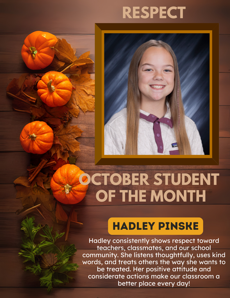 6th Grade Student of the Month