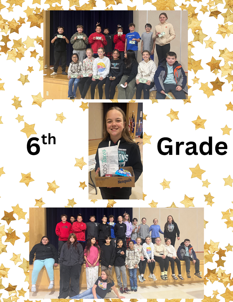 6th Grade Student Awards & Our Student of the Month