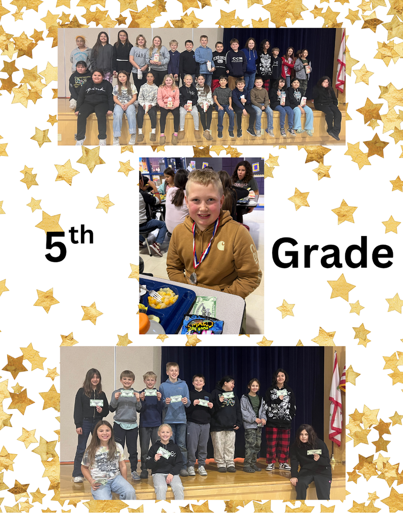 5th Grade Student Awards & Our Student of the Month