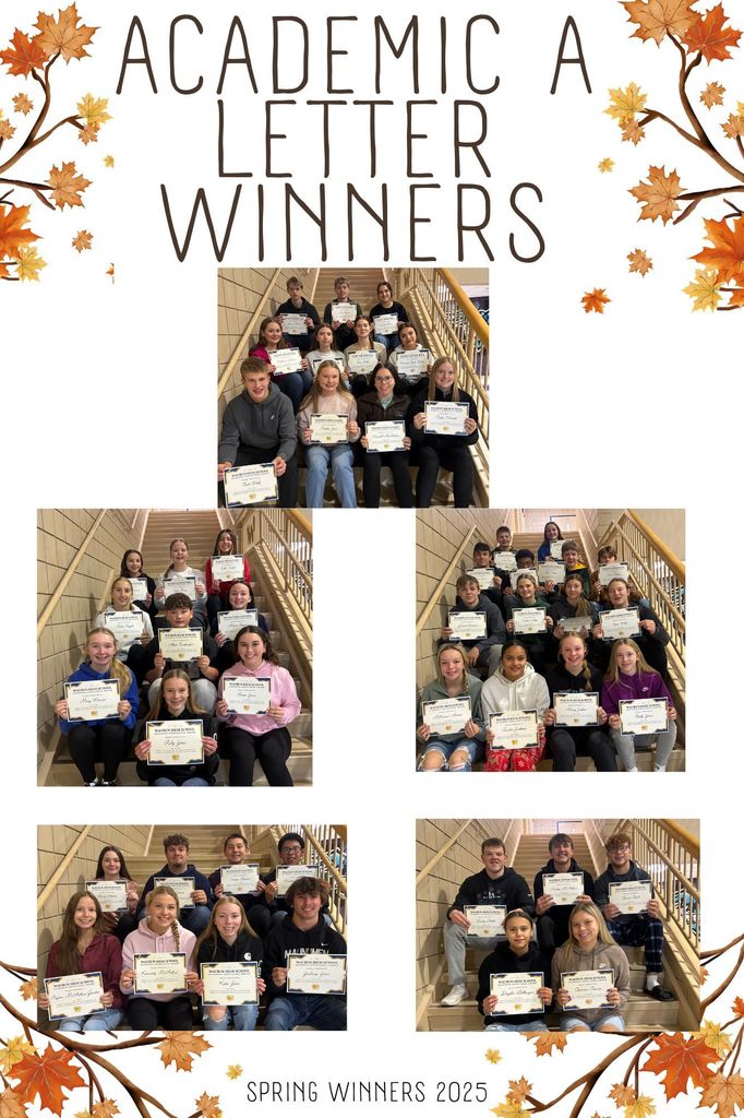 Academic A Letter Winners 