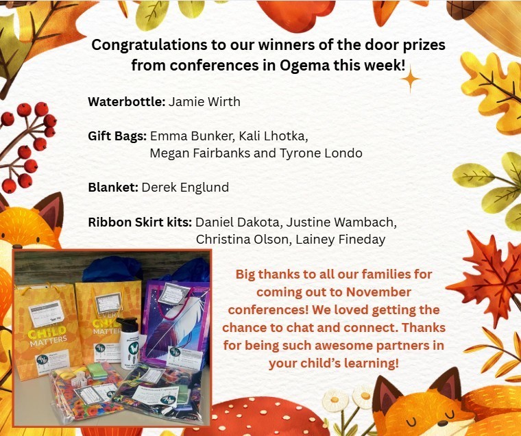 Ogema Conferences Door Prize Winners