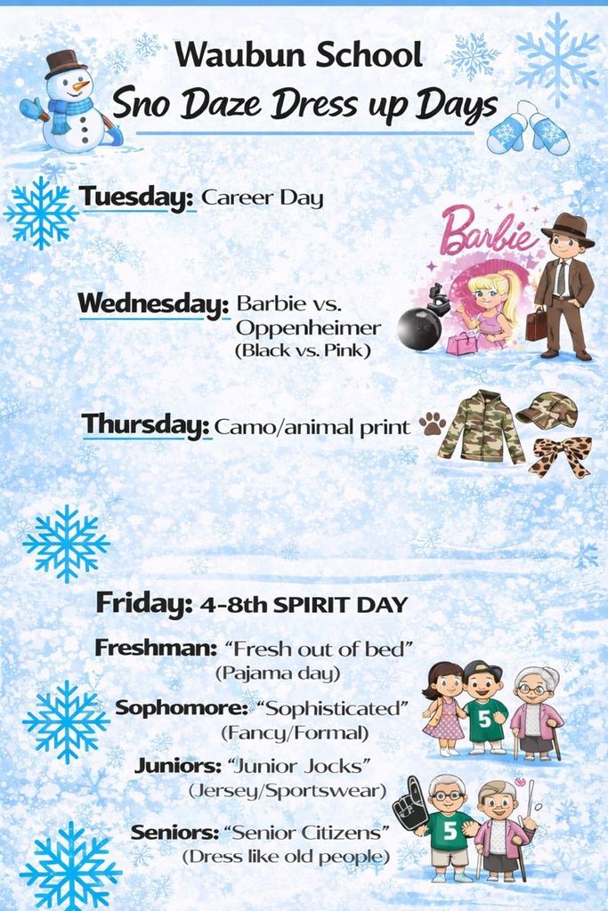 Waubun Dress up days