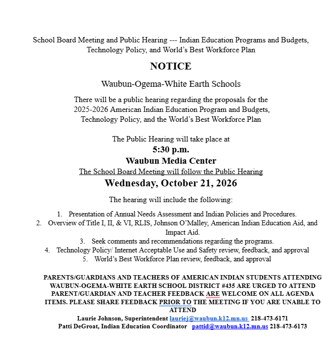 Federal Public Hearing