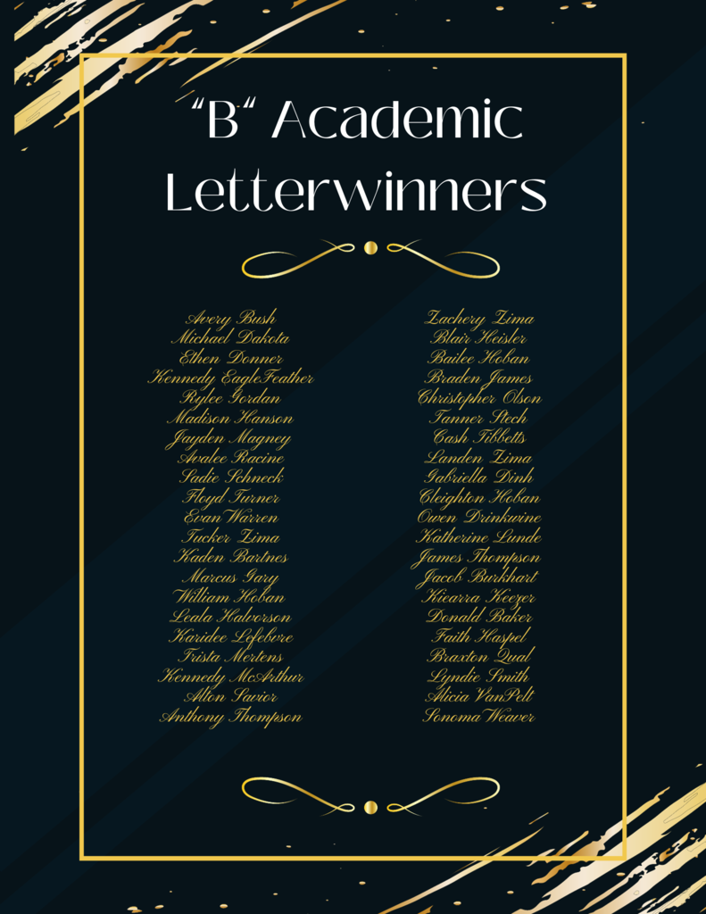 B Letter Winners