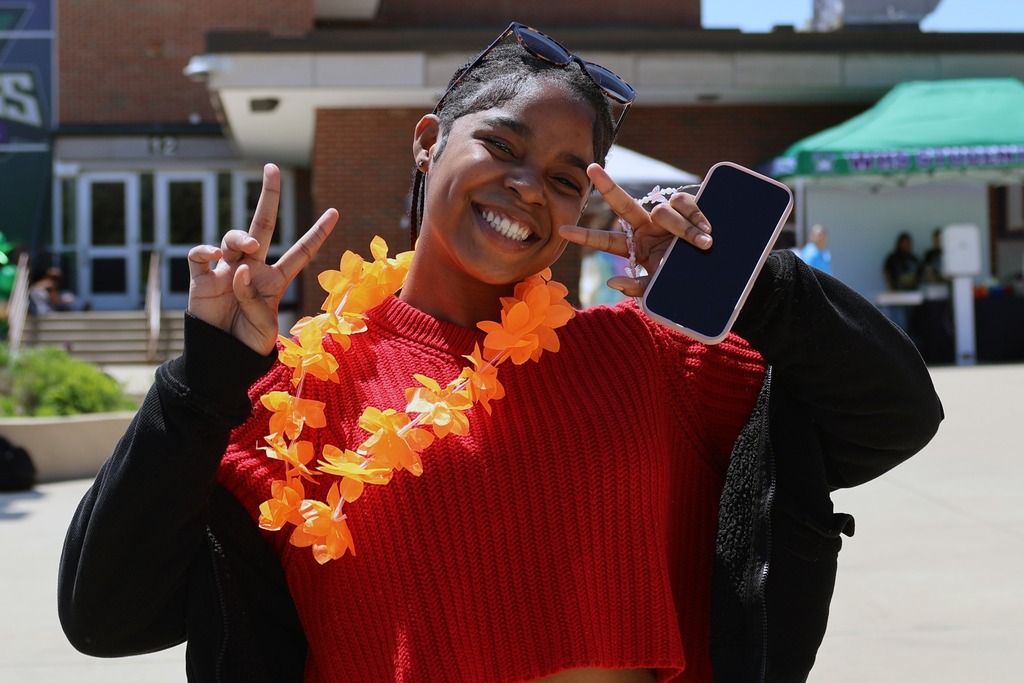 Student smiling
