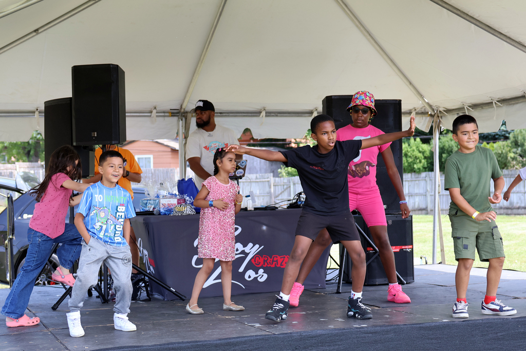 students dancing