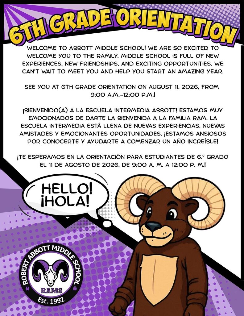 6th Grade Orientation Flyer