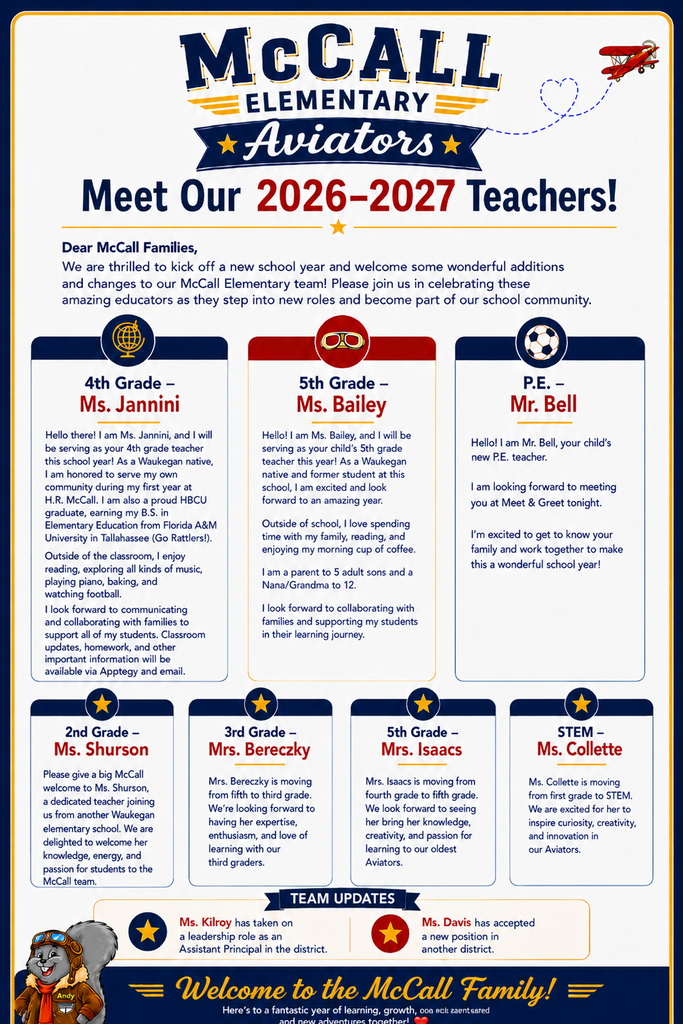Meet our 2026-2027 Teachers
