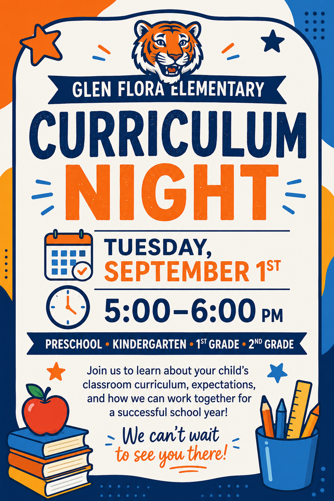 Glen Flora Prek/K/1st/2nd Curriculum Night