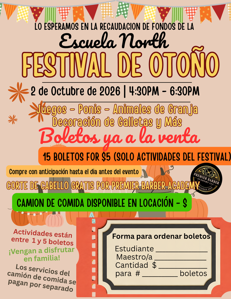 Festival de otoño, 2 de octubre de 4:30 a 6:30pm