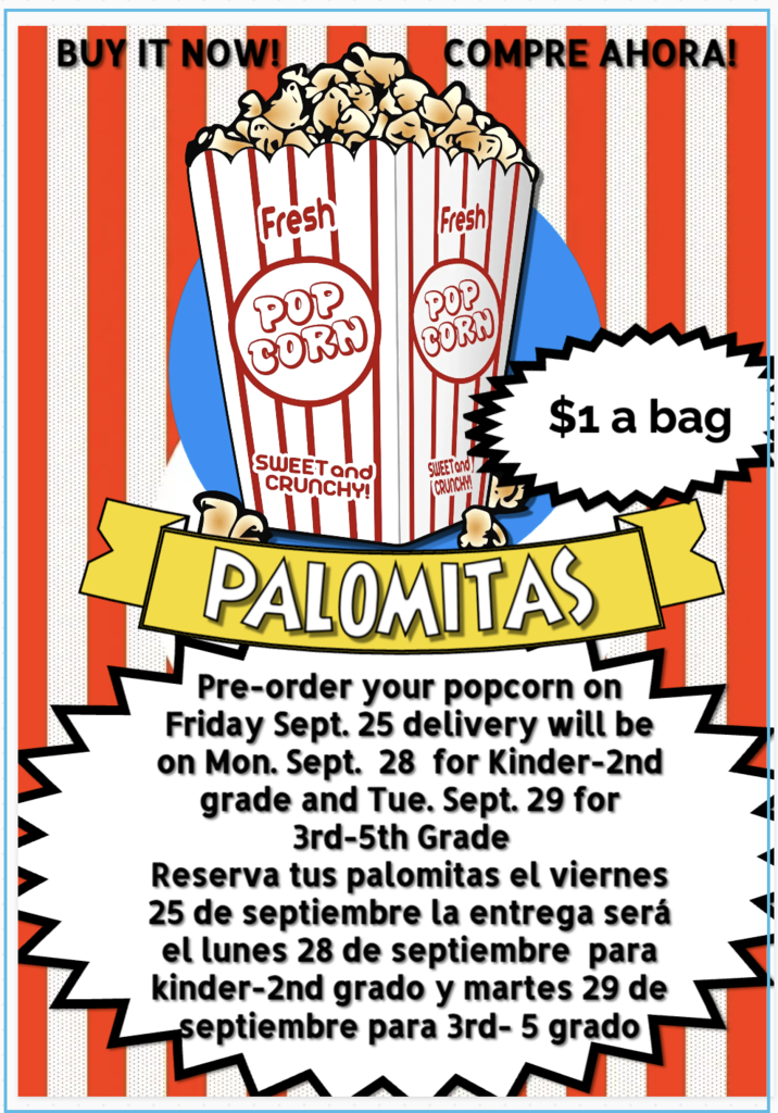 Popcorn Sale Sept 25