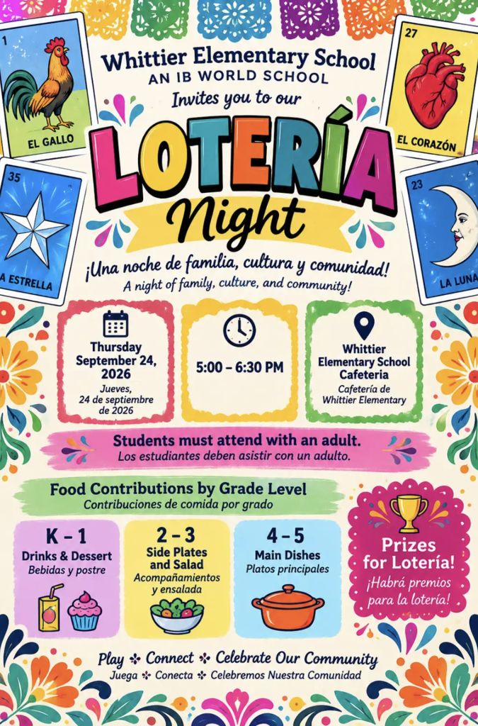 Loteria Night Informational Flier