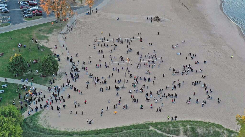 Aerial photo of the beach