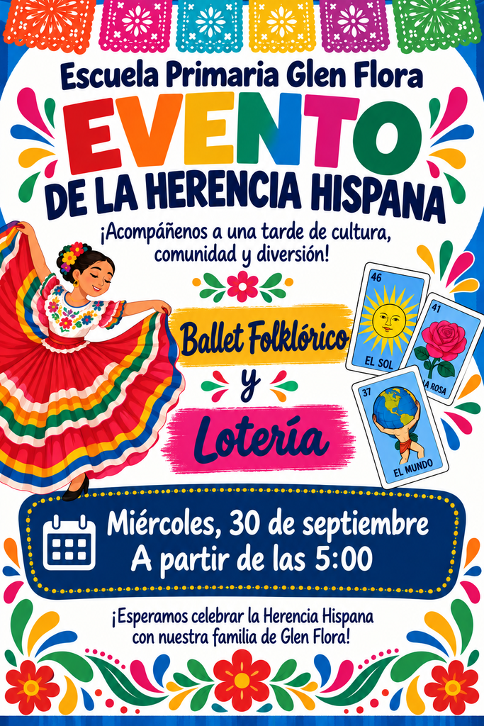 Glen Flora's Hispanic Heritage Event 9/30 at 5:00