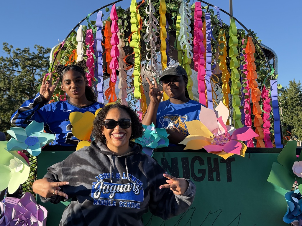 Ms. Myers and our float students!