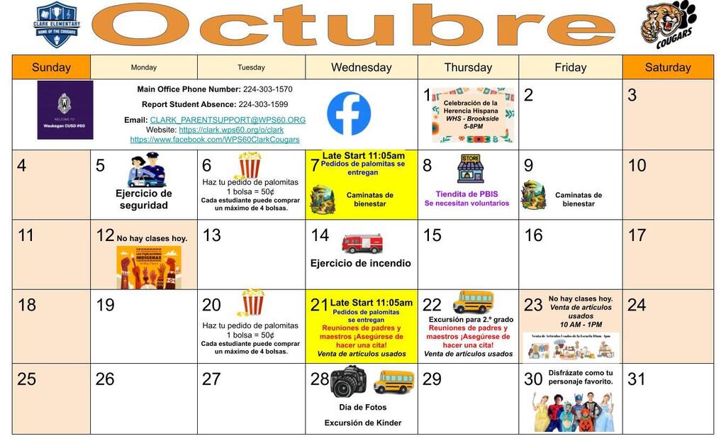 October Calendar