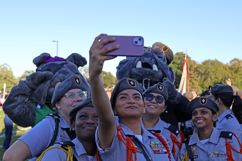 Students with mascots