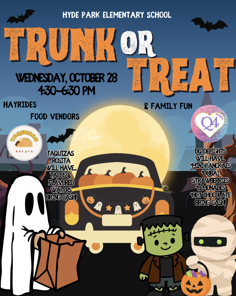 TRUNK OR TREAT ON OCTOBER 28TH FROM 4:30-6:30 PM