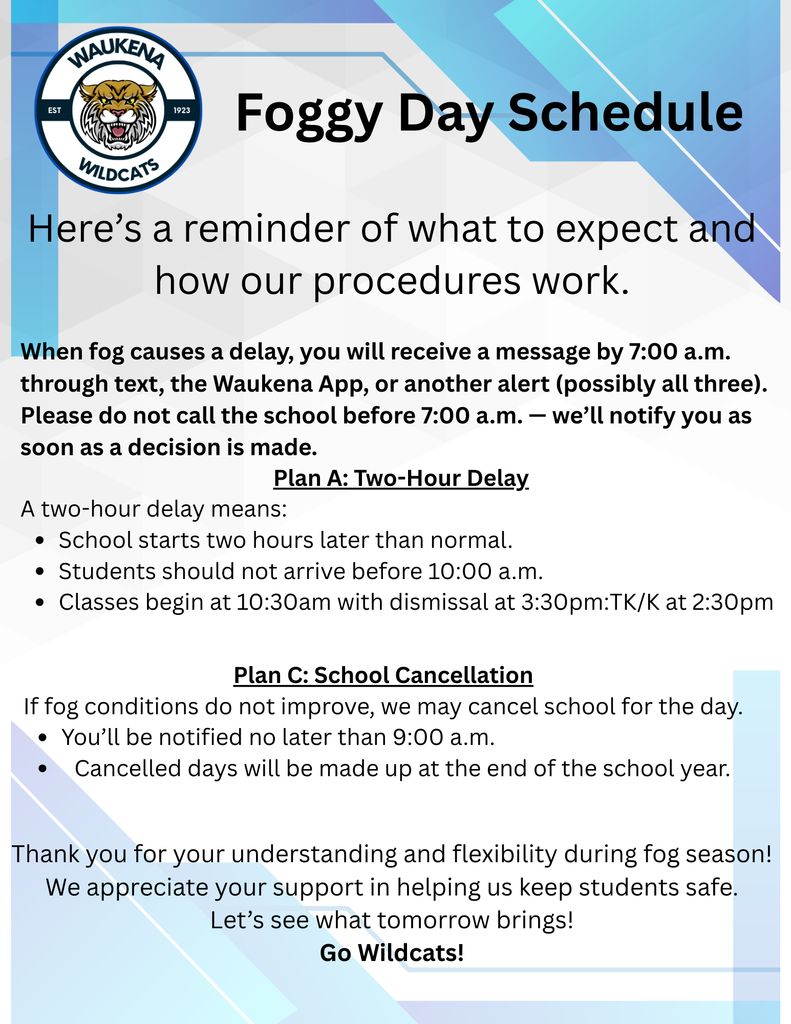 Foggy Day Schedule Reminder