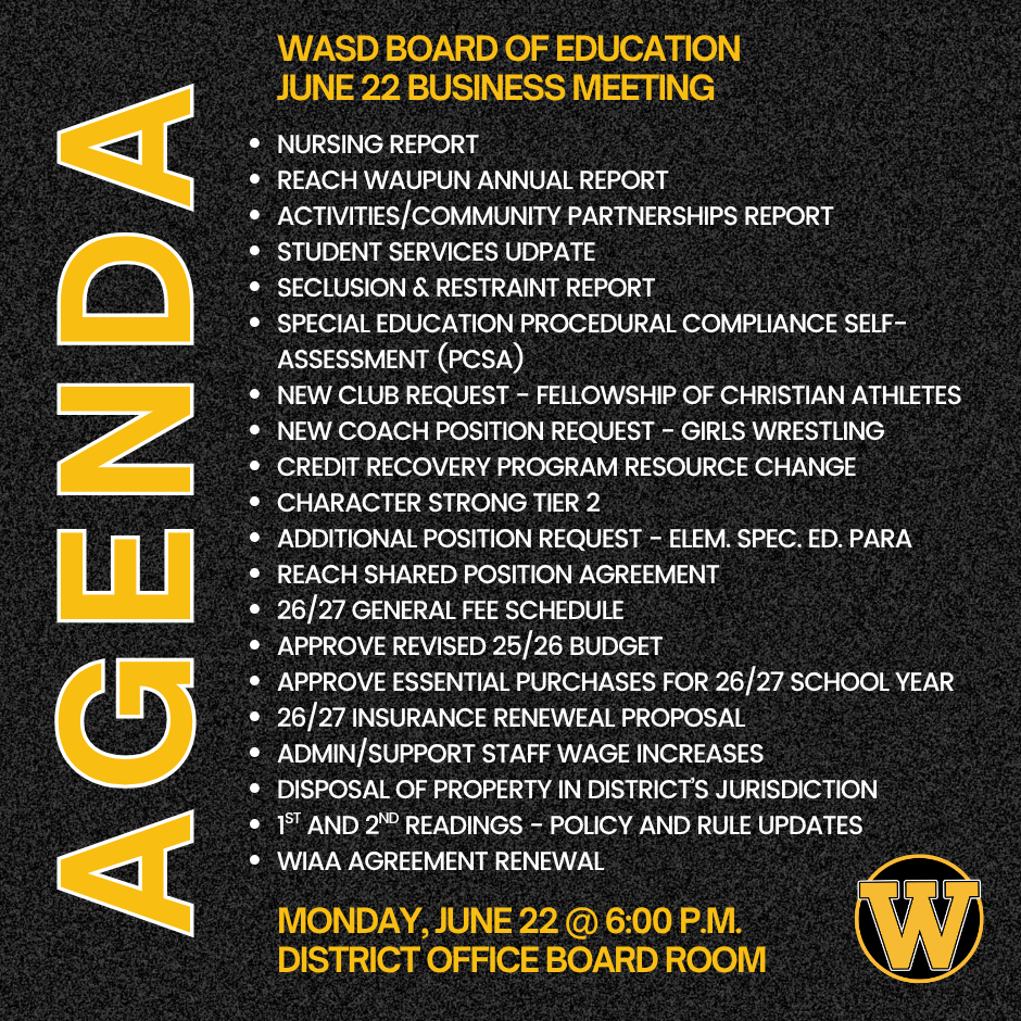 6/22/26 board meeting agenda