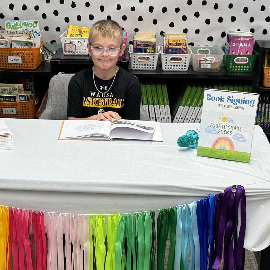 Fourth grade book signing