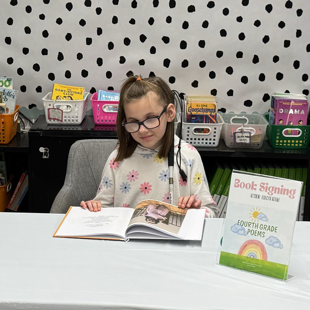 Fourth grade book signing