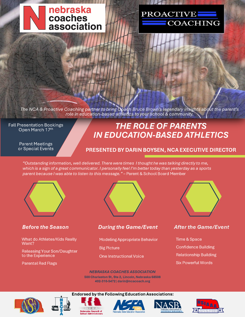 The Role of Parents in Education Based Athletics