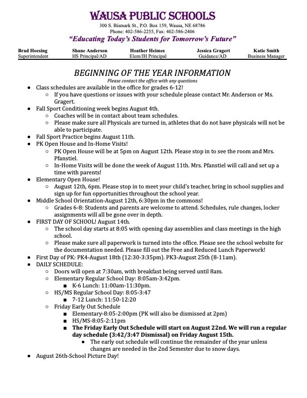 Info Letter