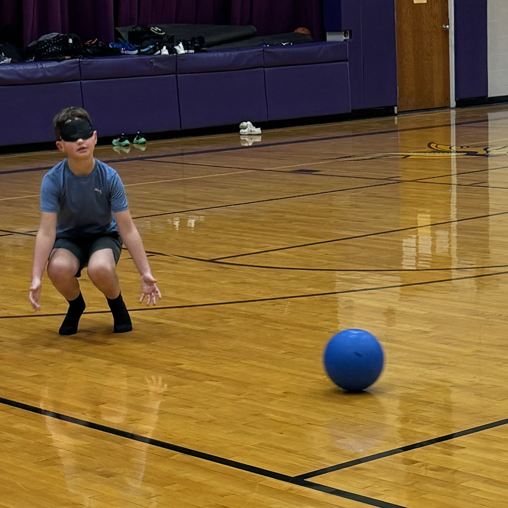 📣 Social Media Post (More Energetic)  👀➡️❌ Hearing, teamwork, communication… that’s how our 5th & 6th graders played Goalball today! With blackout goggles, tactile court lines, and a ball filled with bells, students experienced what athletes who are blind or visually impaired take on every game.  They walked away with stronger listening skills, new appreciation for adaptive sports, and a whole lot of empathy. Proud of these Vikings! 💙💛
