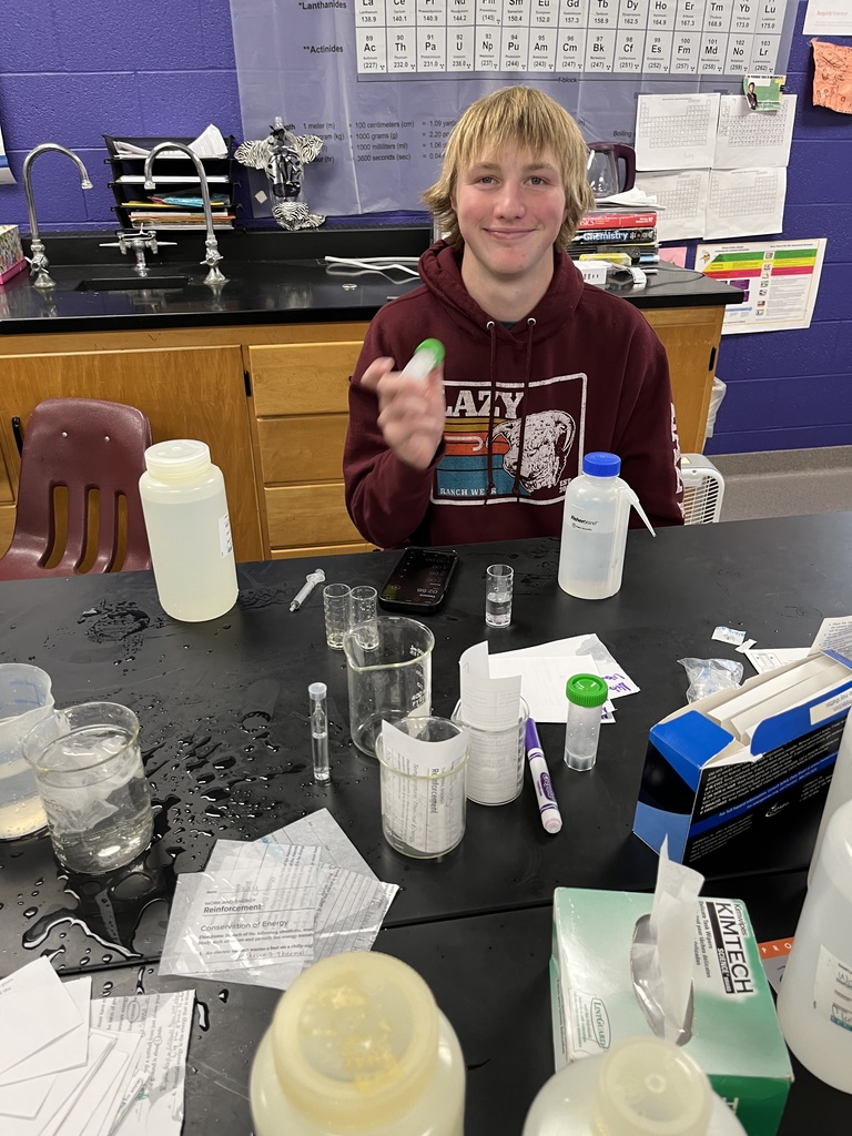 2025 Wausa High School water testing in hs lab