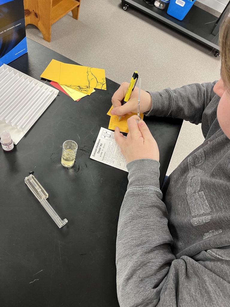 2025 Wausa High School water testing in hs lab