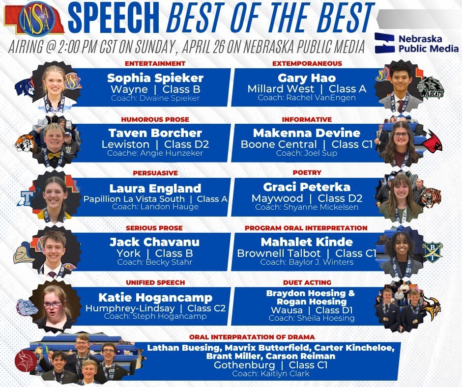Nebraska School Activities Association Best of the Best Photo