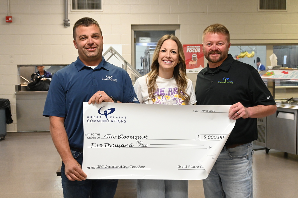 Great Plains Teacher of the Year Award winner Allie B.