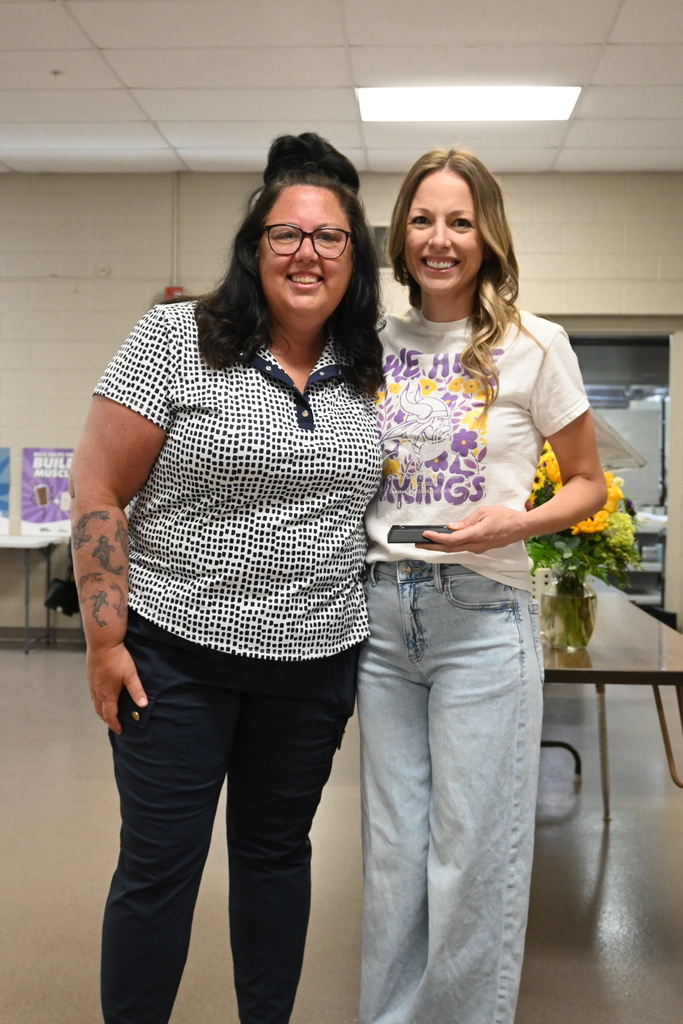 Elementary Principal Heimes and 4th Grade Teacher A. Bloomquist winner of the Great Plains Teacher of the Year!