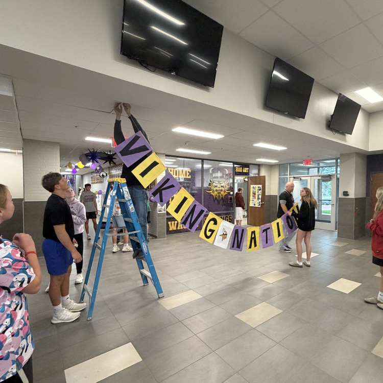 Viking nation sign going up