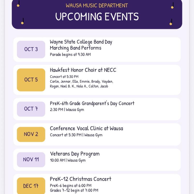 upcoming music events