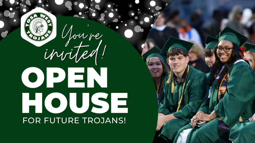 You're invited! Open house for future trojans with photo of West graduates