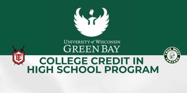 University of Wisconsin-Green Bay College Credit in High School Program with UWBG East and West logos